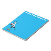 Niedlicher Sekretär Vogel schreibt Notizen Cartoon Notizblock (Rotiert)