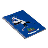 Niedlicher Sekretär Vogel schreibt Notizen Cartoon Notizblock (Rechte Seite)