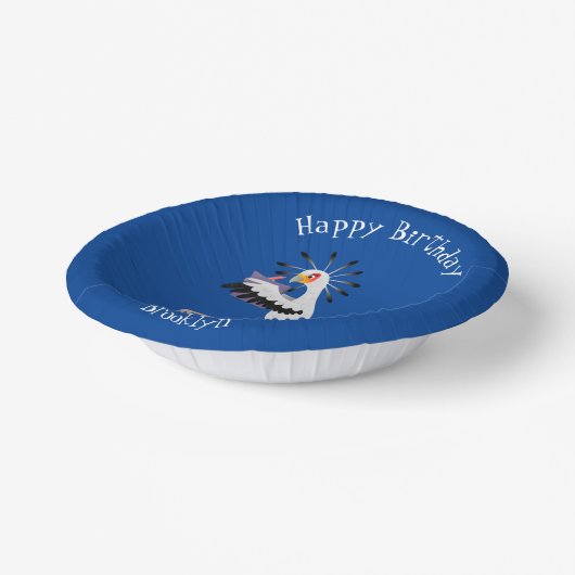 Niedlicher Sekretär Vogel schreibt Notizen Cartoon Pappteller (Gewinkelt)