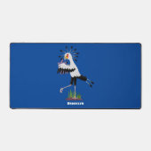 Niedlicher Sekretär Vogel schreibt Notizen Cartoon Schreibtischunterlage (Vorderseite)