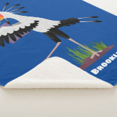 Niedlicher Sekretär Vogel schreibt Notizen Cartoon Sherpadecke (3/4)