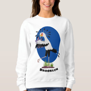 Niedlicher Sekretär Vogel schreibt Notizen Cartoon Sweatshirt
