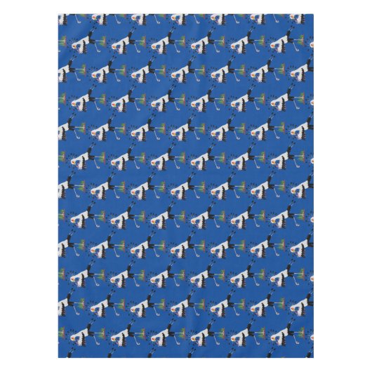 Niedlicher Sekretär Vogel schreibt Notizen Cartoon Tischdecke (Vorderseite)