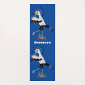 Niedlicher Sekretär Vogel schreibt Notizen Cartoon Yogamatte (Rückseite)