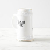 Niedlicher Sensenmann Stein Bierglas (Vorderseite Links)