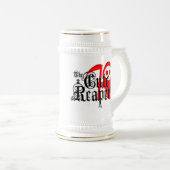 Niedlicher Sensenmann Stein Bierglas (VorderseiteRechts)
