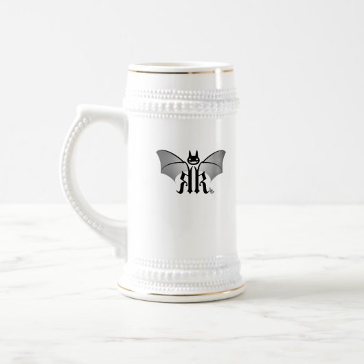 Niedlicher Sensenmann Stein Bierglas (Links)