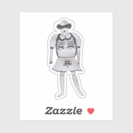 Niedlicher sexy Look bitte Aufkleber