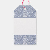 Niedlicher Shaggi-Hund Blau und Weißer Kern Geschenkanhänger (Rückseite)