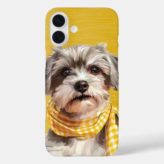 NIEDLICHER SHAGGY TERRIER PUPPY HUND Case-Mate iPhone HÜLLE (Rückseite)