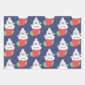 Niedlicher Shark Weihnachts-Strumpf Geschenkpapier Set (Vorderseite)