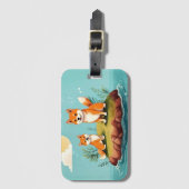 niedlicher Shiba inu auf der Insel Gepäckanhänger (Vorderseite Vertikal)