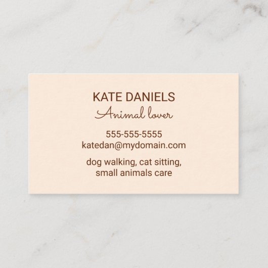 Niedlicher Shiba Inu Corgi Dog Sitzdienst Visitenkarte (Rückseite)