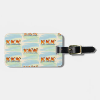 niedlicher Shiba-Inu-Gang im Liniengepäck Gepäckanhänger