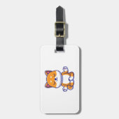 Niedlicher Shiba inu Hund, der Yoga Meditation Car Gepäckanhänger (Vorderseite vertikal)