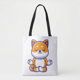 Niedlicher Shiba inu Hund, der Yoga Meditation Car Tasche