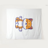 Niedlicher Shiba inu Hund, der Yoga Meditation Car Wandteppich (Vorderseite (Horizontal))