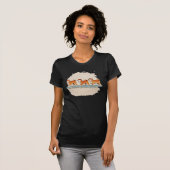 niedlicher Shiba inu Spaziergang in einem T - Shir T-Shirt (Vorne ganz)