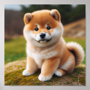 niedlicher Shiba Inu-Welpe Poster