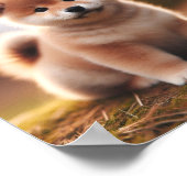 niedlicher Shiba Inu-Welpe Poster (Ecke)