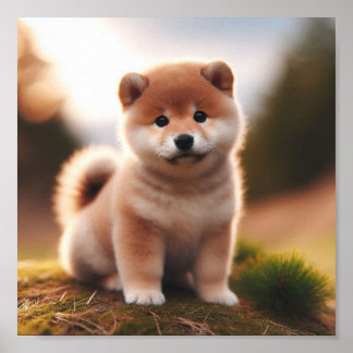 niedlicher Shiba Inu-Welpe Poster