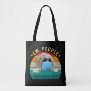 Niedlicher Shih Tzu Dog Ew Leute tragen Gesichtsma Tasche