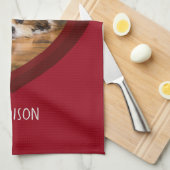 Niedlicher shih tzu Liebe Valentinherz Foto Geschirrtuch (Viertel Falte)