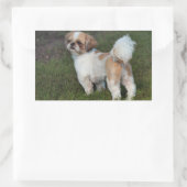 Niedlicher Shih Tzu Rechteckiger Aufkleber (Tasche)