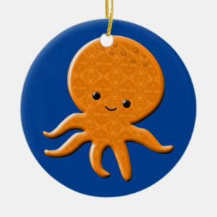 Niedlicher Shiny Octopus Cartoon Keramik Ornament