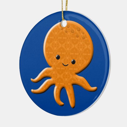 Niedlicher Shiny Octopus Cartoon Keramik Ornament (Links)