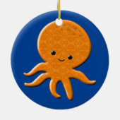 Niedlicher Shiny Octopus Cartoon Keramik Ornament (Hinten)