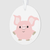 Niedlicher Shorty Cartoon Pig Acryl Ornament (Vorderseite)