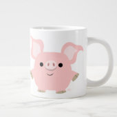 Niedlicher Shorty Cartoon Pig Jumbo Tasse (Rechts)