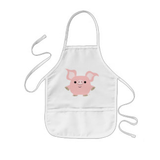 Niedlicher Shorty Cartoon Schürze Schweinekinder