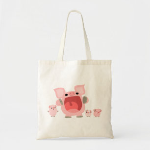 Niedlicher Shouting Cartoon Schweinebag Tragetasche