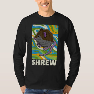 Niedlicher Shrew-Maus-Biologe Insektenfische 4 T-Shirt