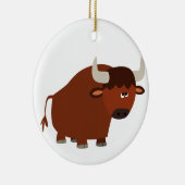 Niedlicher Shy Cartoon Bull Ornament (Rechts)