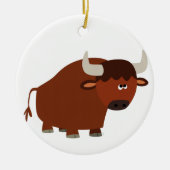 Niedlicher Shy Cartoon Bull Ornament (Vorne)