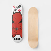 Niedlicher Shy Devil in der LIEBE Skateboard (Vorderseite)
