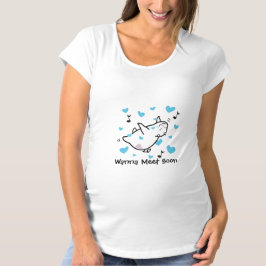 Niedlicher Shy Devil in Happy Hearts Sky T-Shirt