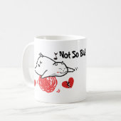 Niedlicher Shy Devil in Maze & Kaffeetasse (Vorderseite Links)