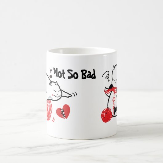 Niedlicher Shy Devil in Maze & Kaffeetasse (Mittel)