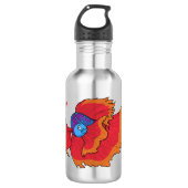 Niedlicher Siameser, der den Cartoon "Betta" bekäm Edelstahlflasche (Vorderseite)