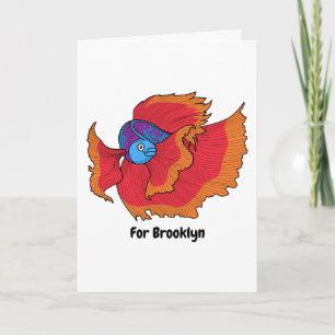 Niedlicher Siameser, der den Cartoon "Betta" bekäm Karte