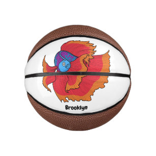 Niedlicher Siameser, der den Cartoon "Betta" bekäm Mini Basketball
