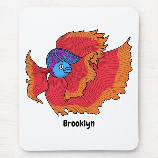 Niedlicher Siameser, der den Cartoon "Betta" bekäm Mousepad (Vorne)
