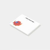 Niedlicher Siameser, der den Cartoon "Betta" bekäm Post-it Klebezettel (angewinkelt)