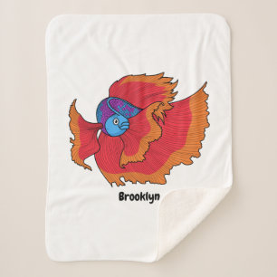 Niedlicher Siameser, der den Cartoon "Betta" bekäm Sherpadecke