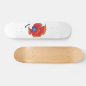 Niedlicher Siameser, der den Cartoon "Betta" bekäm Skateboard (Horizontal)