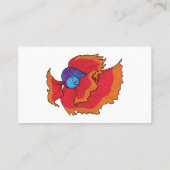 Niedlicher Siameser, der den Cartoon "Betta" bekäm Visitenkarte (Rückseite)